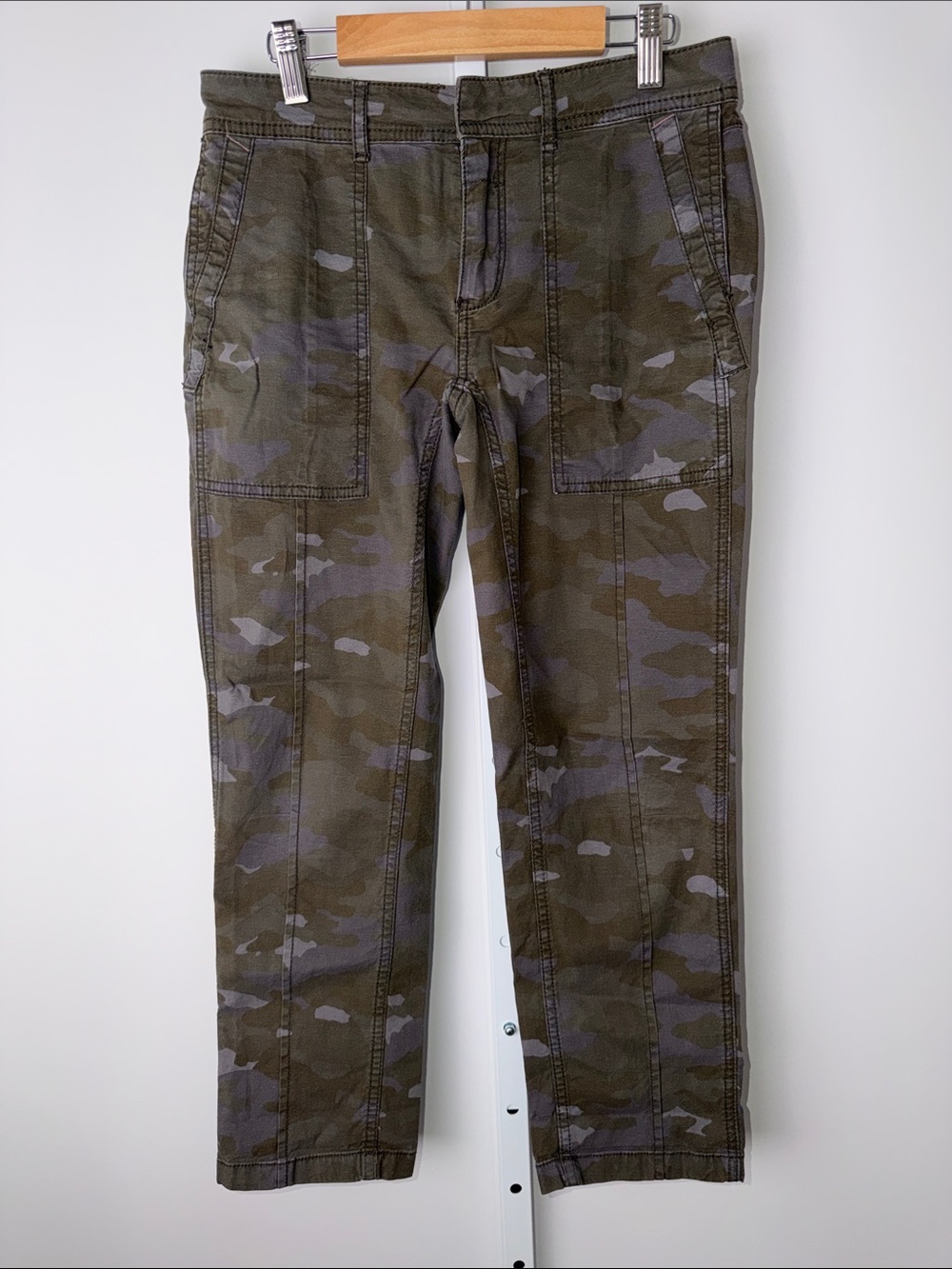 Anthropologie Olive & Gray Camo Cropped Ankle Pants